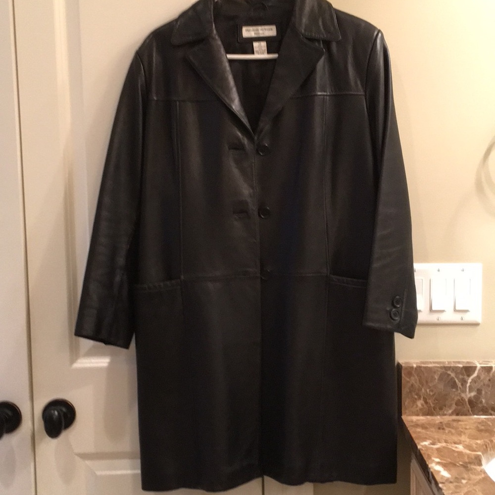 Preston &York Ladies black genuine lamb skin coat